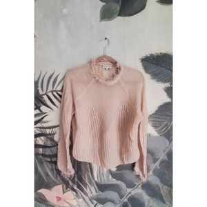 Sheer Cream-colored Knit Sweater